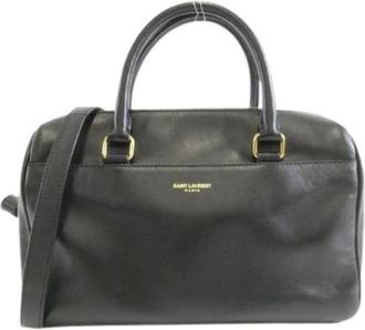 Saint Laurent Pre-owned Handbags, female, Black, Size: ONE SIZE Pre-owned Baby Duffle Calf Boston Bag