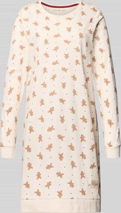 Happyshorts Happy Shorts Relaxed Fit Nachthemd mit Allover-Motiv-Print Modell XMAS in Hellgrau, Größe XXL