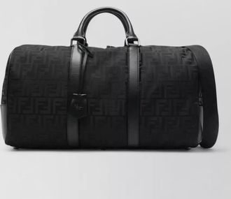 Fendi ff nylon medium travel tote bag