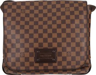 Louis Vuitton Brooklyn Handbag Damier Brown Canvas Bag (Pre-Owned)