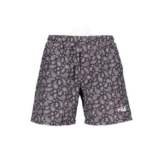 Fila Mens Paisley Print Swim Trunks - Dark Grey - Size X-Large