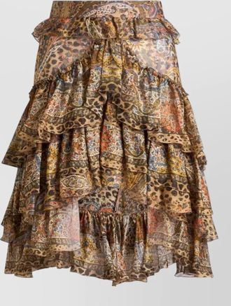 Etro high waist skirt paisley animal print