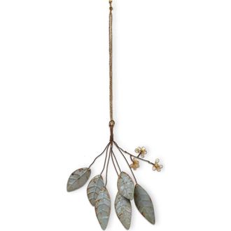 Tag Metal Leaf Sprig Tree Ornaments - Fall Harvest Decor in Green at Nordstrom