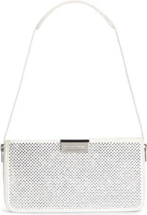 Alexander Wang Siren Pochette Studded Leather Shoulder Bag in Vanilla at Nordstrom