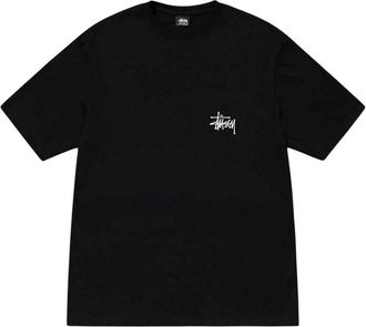Stüssy Tops, Heren, Zwart, XS, Katoen, Logo T-Shirt