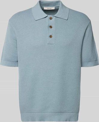 Selected Relaxed Fit Poloshirt aus reiner Baumwolle Modell DANE in Hellblau, Gr&ouml;&szlig;e XXL