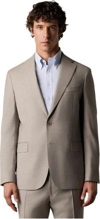 Brooks Brothers Virgin Wool Blend Comfort Blazer - Heren - Blazers - Beige - XL - Wol - Jassen