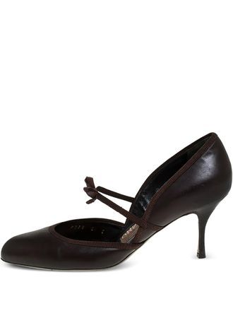 Ferragamo Pumps con decorazione 70mm - Marrone