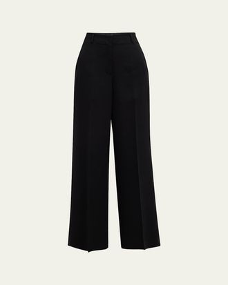 Lafayette 148 New York Thames Wide-Leg Crepe Pants