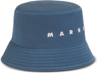 Marni Vissershoed met borduurwerk - Blauw