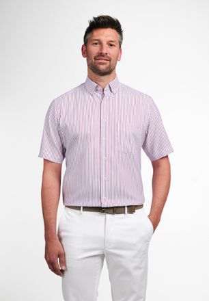 Eterna Kurzarmhemd ETERNA MODERN FIT, Herren, Gr. 39, Normalgr&ouml;ssen, lavender, 100% Baumwolle, tailliert, Hemden Kurzarmhemd, NON IRON (b&uuml;gelfrei)