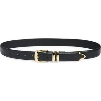 Favorite Daughter The Jordan Belt in Black /Gold at Nordstrom, Size Small