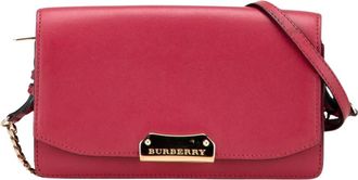 Burberry Pre-owned Leren Crossbody Tas - Dames - Vintage Schoudertas - Rood - ONE Size - Leer - Vintage