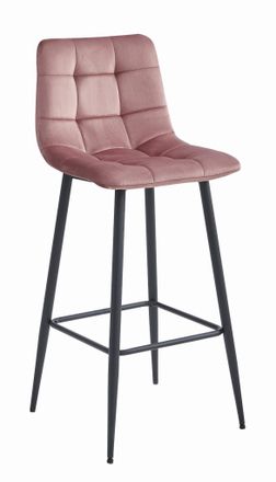 OEM Taburete Arceto - Terciopelo Rosa Oscuro / Patas Negras X 1