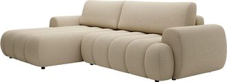 Vente-Unique Sof&aacute; rinconera izquierda de tela beige FRIDORA