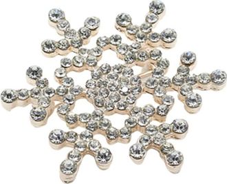 Generic 1Pc Women Metal Crystal Brooch Pin Charming Snowflake Design Wedding Bridal Pin Sweater Shawl Clips Brooch Xmas Decor Professional and Fashion Multico