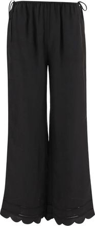 The Garment Wijde broek - Dames - Wijde Broeken - Zwart - L - Broeken