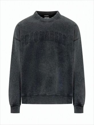 Dsquared2 Washed Black Long-Sleeve Sweatshirt