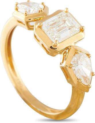 Luxury Bazaar 18K Yellow Gold 1.76ct Diamond Ring ALR-19794-1-Y