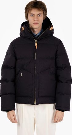 Manifattura Ceccarelli Goose Down Hooded jacket navy