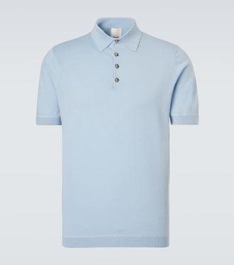 Allude Cotton, silk, and cashmere polo shirt
