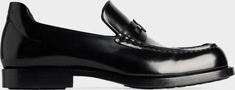 Balenciaga Men & apos;s Comfy B-Logo Calfskin Penny Loafers