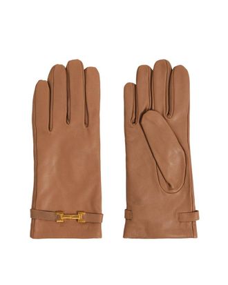 Reiss Harriet Leather Hardware Gloves