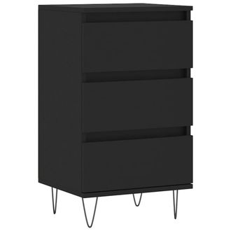 vidaXL Aparador Madera De Ingenier&iacute;a Negro 40x35x70 Cm Vidaxl