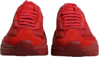 Dolce & Gabbana Red Leather Daymaster Low Top Sneakers Mens Shoes (Pre-Owned)