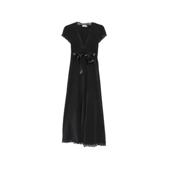Rixo Marlice Lace-trimmed Bow-detail Maxi Dress