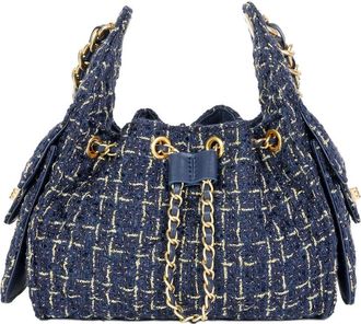 Tiffany & Fred Tweed Leather Shoulder Bag