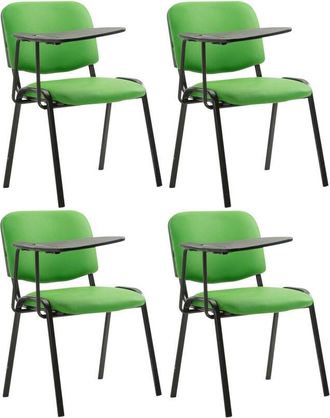Clp Set De 4 Sillas Confidente Ken Con Mesa Extensible Para Escritura Verde