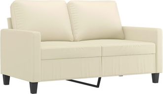 vidaXL Sof&aacute; De 2 Plazas De Cuero Sint&eacute;tico Color Crema 120 Cm Vidaxl