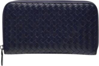 Bottega Veneta Pre-owned Wallets, female, Blue, Size: ONE SIZE Pre-owned Zip-Around Wallet