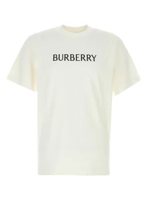 Burberry White Cotton T Shirt