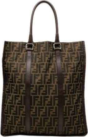 Fendi Pre-owned Tote Bags, female, Brown, Size: ONE SIZE Pre-owned Coated Canvas Tote Bag