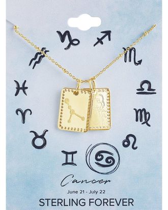 Sterling Forever Zodiac Tag Necklace