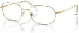 Swarovski 54mm Rectangle optical glasses in Gold at Nordstrom