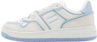 Tommy Hilfiger Retro Basketball Sneakers - Dames - Sneakers - Wit - 36 EU - Leer - Schoenen