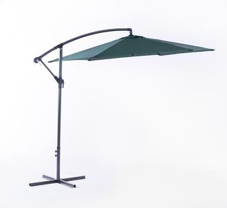 Siediti Fuori e Dentro Sombrilla hexagonal con brazo lateral 290 cm verde