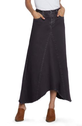 Wash Lab Denim Selma Pieced Asymmetric Denim Maxi Skirt in Dark Smoke at Nordstrom, Size 26