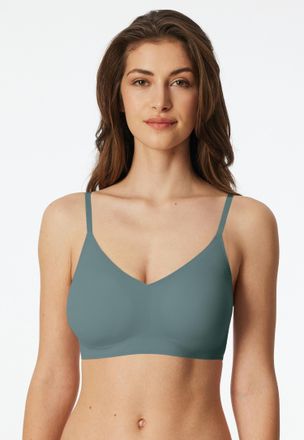 Schiesser Bustier SCHIESSER Invisible Soft, Damen, Gr. 36, N-Gr, mineral, Single Jersey, Obermaterial: 75% Polyamid, 25% Elasthan, k&ouml;rpernah, BHs Bustier, Mikro