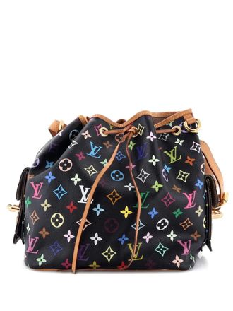 Louis Vuitton Petit Noe Handbag Monogram Multicolor bucket bag - Black
