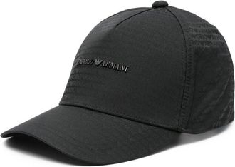Emporio Armani BRANDED BASEBALL CAP Size: OS, colour: BLACK