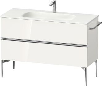 Duravit Sivida Mueble Bajo Lavabo, 2 Cajones, Tirador Cromado, - Duravit