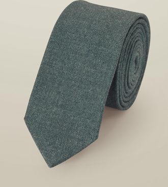 CHARLES TYRWHITT Wool Slim Tie - Airforce Blue Size OSFA by Charles Tyrwhitt