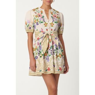 Shoshanna Hither Floral Tinsley Dress in Lilac/tangerine/sand at Nordstrom, Size 12