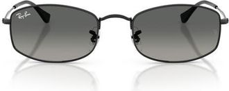 Ray-Ban 55mm Gradient Irregular Sunglasses in Black /Gradient Grey at Nordstrom