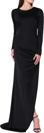 Giuseppe Di Morabito Lange Jurk met Broche Detail - Dames - Avondkleed - Zwart - S - Kleedjes