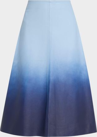 Kobi Halperin Lucien Ombre Leather Midi Skirt